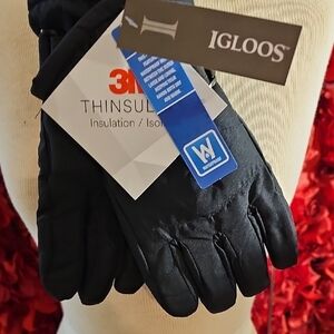 Igloos Black Insulated Gloves Youth Large